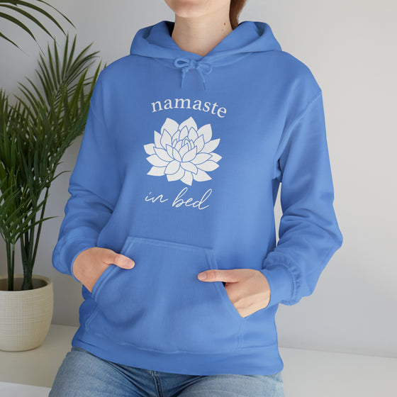 Yoga Sweatshirt | Namaste In Bed Yoga | Unisex Hooded Hoodie Sweatshirt