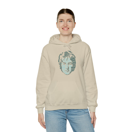 John Lennon | Unisex Hooded Hoodie Sweatshirt | Embrace Your Vibe | Calligram Word Design