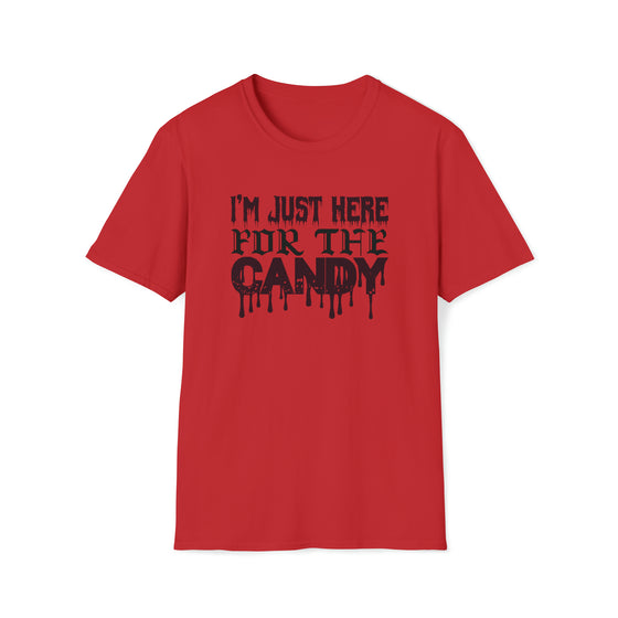 Halloween Shirt | Just Here For The Candy | Unisex Soft Style Tee T-Shirt