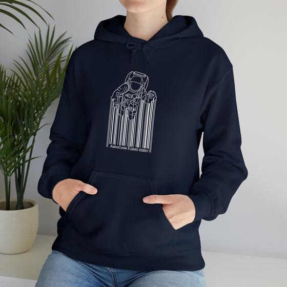 Astrocode Space Funny Astronaut | Abstract | Minimalist | Modern | Unisex Hooded Hoodie Sweatshirt | Embrace Your Vibe