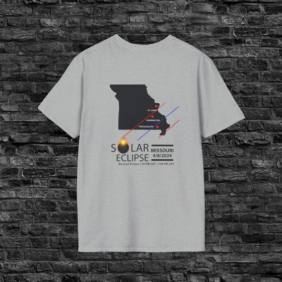 MISSOURI Total Solar Eclipses April 8  2024 | Total Eclipse | Unisex Soft Style Tee T-Shirt | Embrace Your Vibe