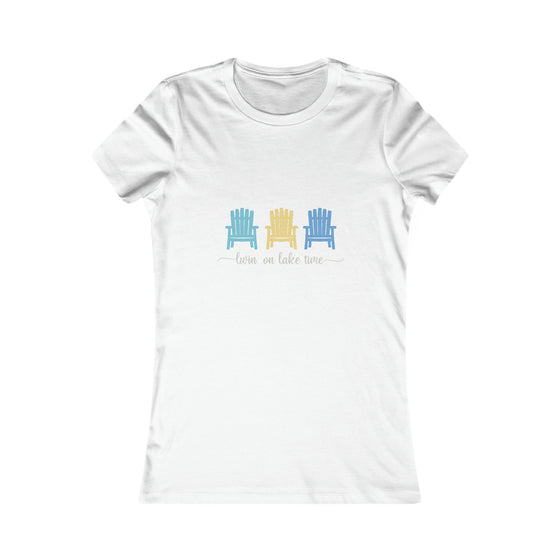 Beach Lake Life  Adirondack Chairs | Women’s Bella Canvas  Soft Style Tee T-Shirt | Embrace Your Vibe