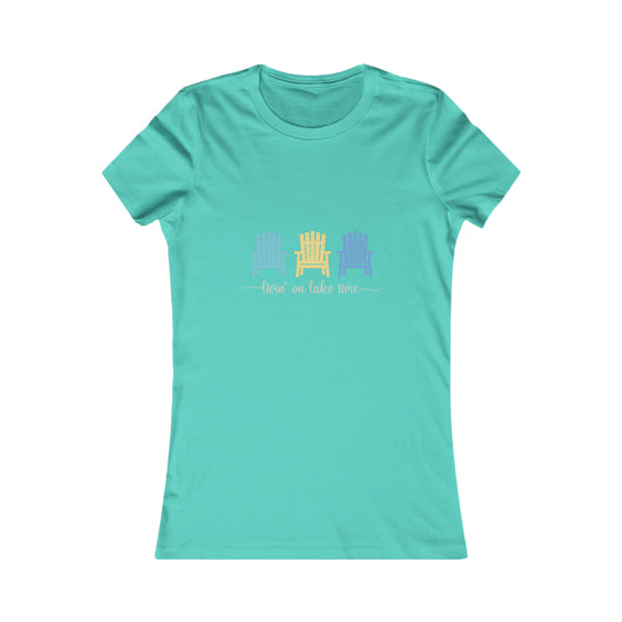 Beach Lake Life  Adirondack Chairs | Women’s Bella Canvas  Soft Style Tee T-Shirt | Embrace Your Vibe