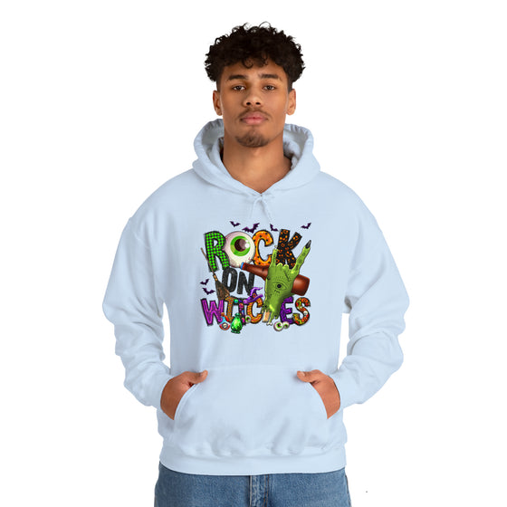 Halloween Sweatshirt | Rock On Witches | Unisex Hooded Hoodie Sweatshirt