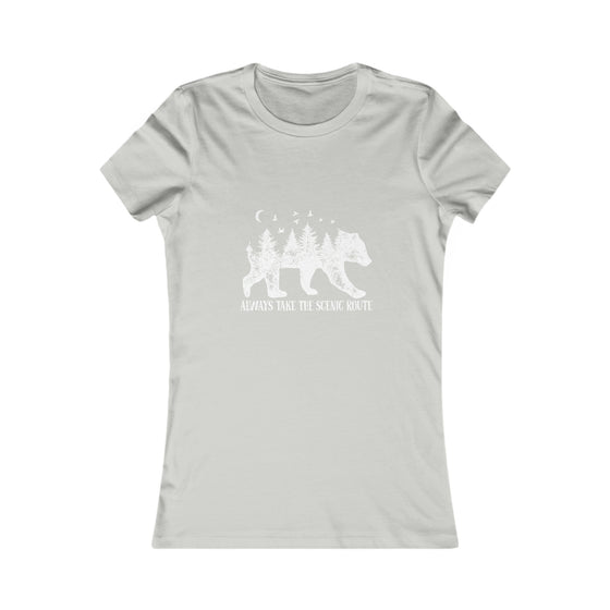 Bear Scenic Route Camping Nature Wilderness | Women’s Bella Canvas Soft Style Tee T-Shirt | Embrace Your Vibe