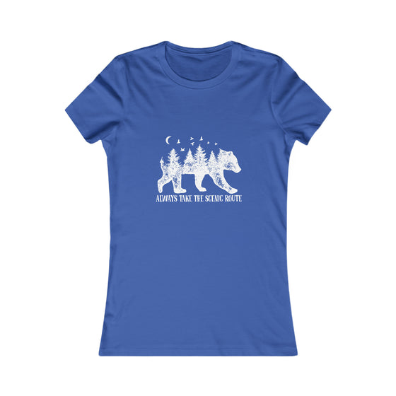 Bear Scenic Route Camping Nature Wilderness | Women’s Bella Canvas Soft Style Tee T-Shirt | Embrace Your Vibe