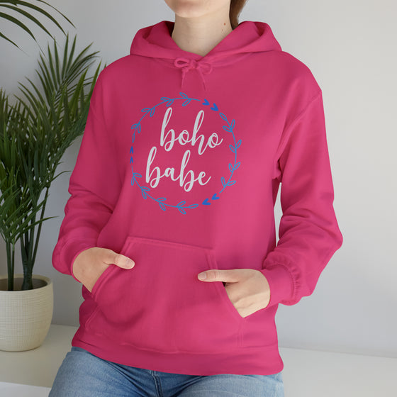 Boho Babe Bohemian Wreath | Unisex Hooded Hoodie Sweatshirt
