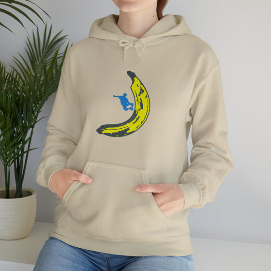 Banana Skateboard Skateboarding | Abstract | Minimalist | Modern | Unisex Hooded Hoodie Sweatshirt | Embrace Your Vibe