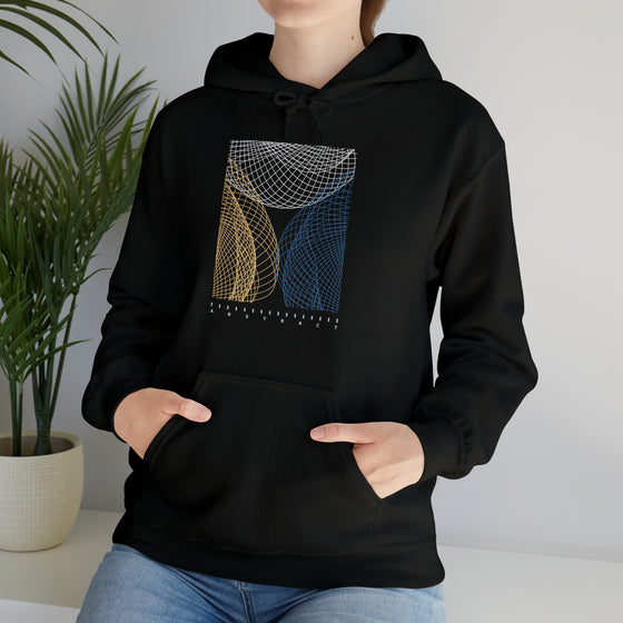 Abstract Circular String Pattern Shapes V25 Line Art | Abstract | Minimalist | Modern | Unisex Hooded Hoodie Sweatshirt