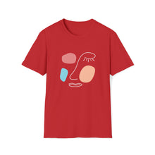  Abstract Blob Color Face Shapes V22  |  Unisex Soft Style Tee T-Shirt | Embrace Your Vibe