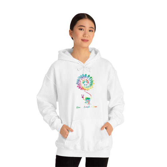 Chill Stitch – Peace Live Frog Tie-Dye - Unisex Hooded Hoodie Sweatshirt – Embrace Your Vibe