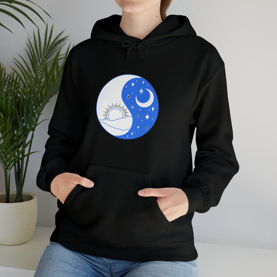 Yoga Shirt | Ying Yang Sun Moon | Unisex Hooded Hoodie Sweatshirt