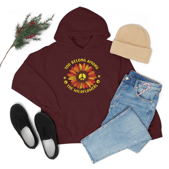 Among Wildflowers | Unisex Hooded Sweatshirt | Embrace Your Vibe