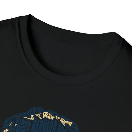 Mark Zuckerberg Meta |  Unisex Soft Style Tee T-Shirt  | Calligram Word Design