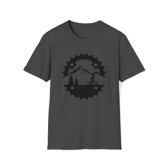 Bike Shirt | MTB Mountain Bike Sprocket Mountain Biking Ride | Unisex Soft Style Tee T-Shirt