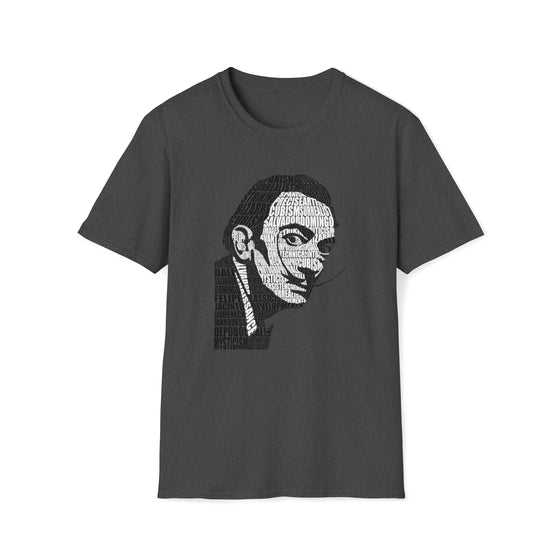 Salvador Dali Artist | Unisex Soft Style Tee T-Shirt  | Calligram Word Design
