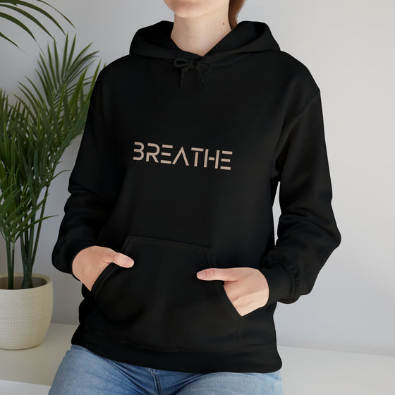 BREATH Relaxation Self Care Meditation Yoga | Unisex Hooded Hoodie Sweatshirt | Embrace Your Vibe