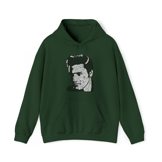 Elvis Presley Music Rock Roll | Unisex Hooded Hoodie Sweatshirt | Embrace Your Vibe | Calligram Word Design