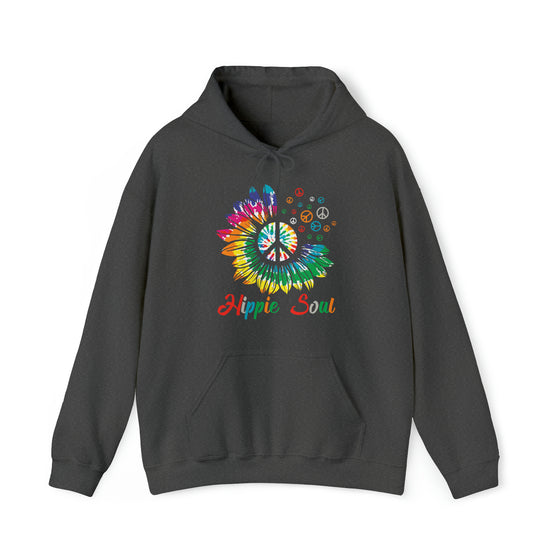Hippie Sweatshirt | Soul Rainbow Color Wheel Splash | Unisex Hooded Hoodie Sweatshirt