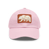 Grizzly Bear Flowers Hat | Leather Patch Baseball Cap