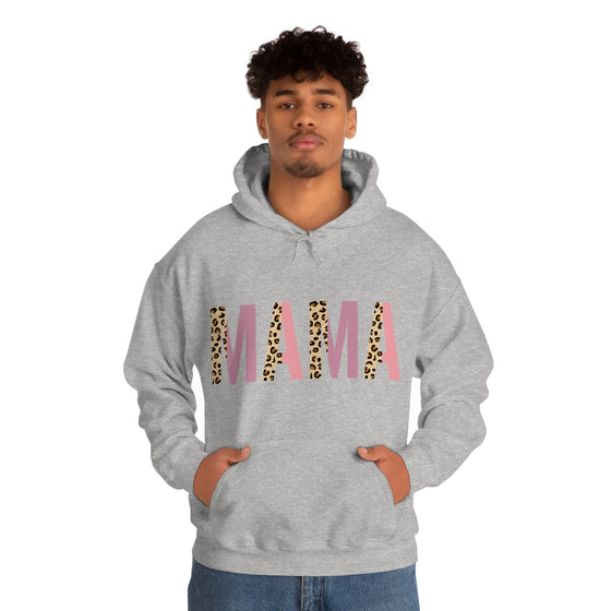 Chill Stitch – Mama Leopard - Unisex Hooded Hoodie Sweatshirt – Embrace Your Vibe