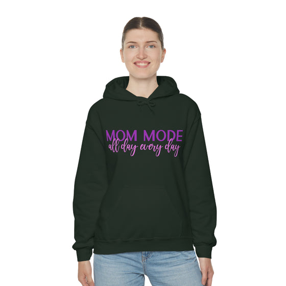 Chill Stitch – Mom Mode All Day - Unisex Hooded Hoodie Sweatshirt – Embrace Your Vibe