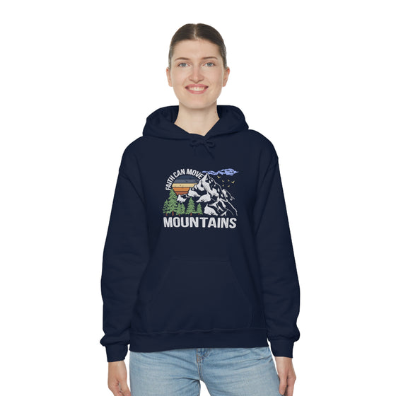 Faith Move Mountains Sweatshirt | Unisex Hooded Hoodie Sweatshirt