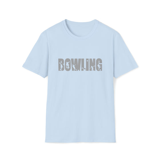 Bowling Sporting Name Athlete Silhouettes | Unisex Soft Style T-Shirt | Embrace Your Vibe