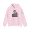 Edgar Alan Poe Poet | Unisex Hooded Hoodie Sweatshirt | Embrace Your Vibe | Calligram Word Design