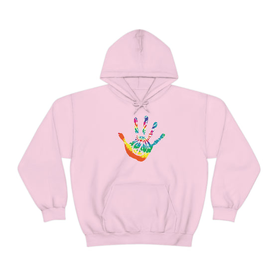 Chill Stitch –Tie-dye Peace Hand - Unisex Hooded Hoodie Sweatshirt – Embrace Your Vibe