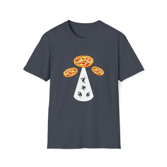 Pizza UFO Ninja Foodie Shirt | Abstract Unisex Soft Style Tee T-Shirt