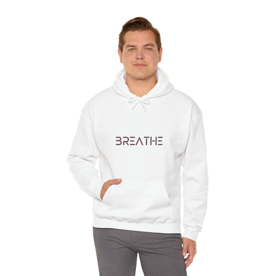 BREATH Relaxation Self Care Meditation Yoga | Unisex Hooded Hoodie Sweatshirt | Embrace Your Vibe