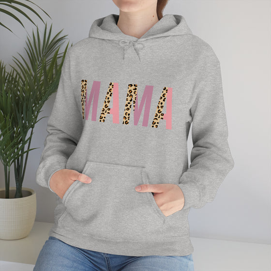 Chill Stitch – Mama Leopard - Unisex Hooded Hoodie Sweatshirt – Embrace Your Vibe