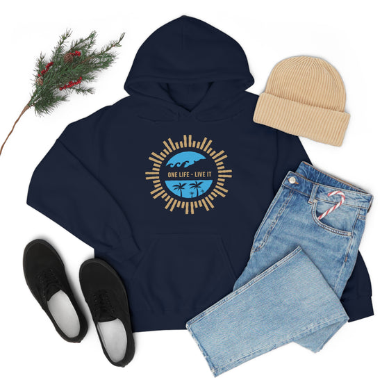 Chill Stitch – One Life Live It Spoke - Unisex Hooded Hoodie Sweatshirt – Embrace Your Vibe