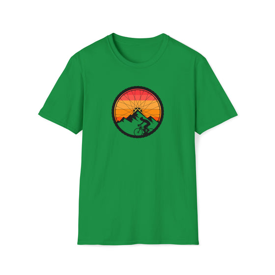 Bike Shirt | MTB Silhouette Bike Tire Mountain Biking | Unisex Soft style T-Shirt