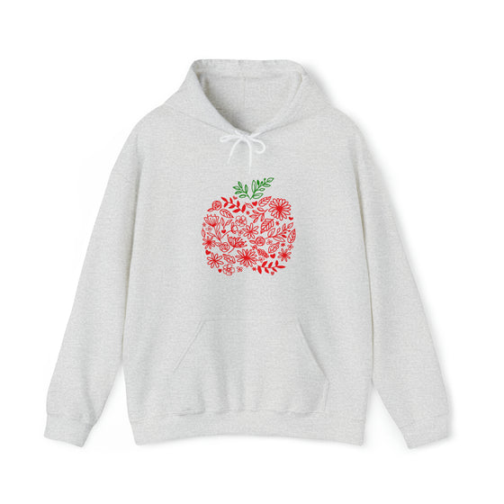 Teacher Life Sweatshirt | Teaching Flower Apple | Unisex Hooded Hoodie Sweatshirt