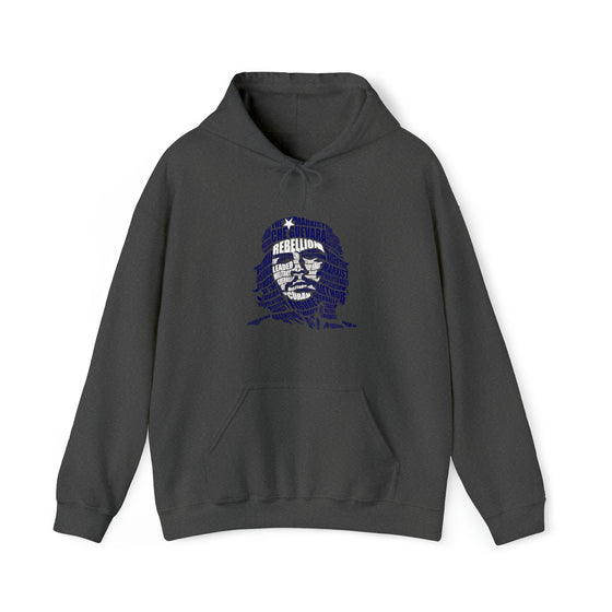 Che Guevara Sweatshirt | Unisex Hooded Hoodie Sweatshirt | Calligram Word Design Hoodie