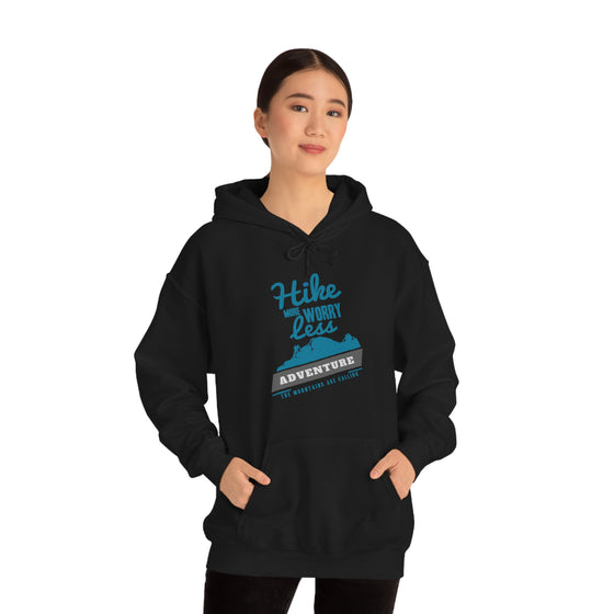 Chill Stitch – Hike More Worry Less - Unisex Hooded Hoodie Sweatshirt – Embrace Your Vibe