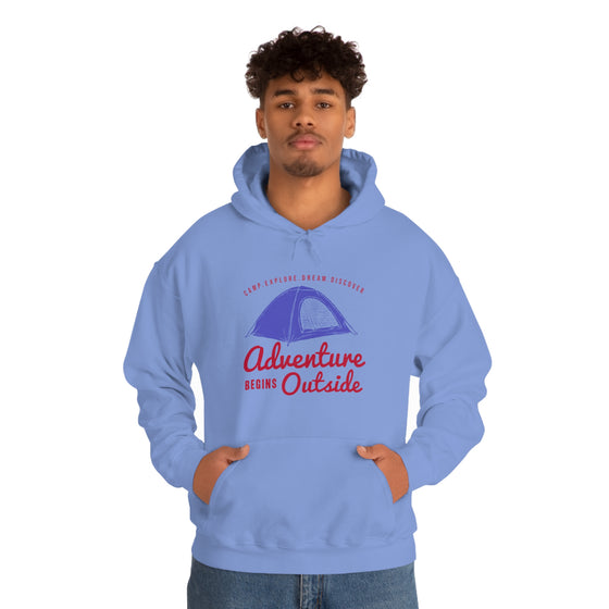 Chill Stitch – Outside Your Tent Adventure - Unisex Hooded Hoodie Sweatshirt – Embrace Your Vibe