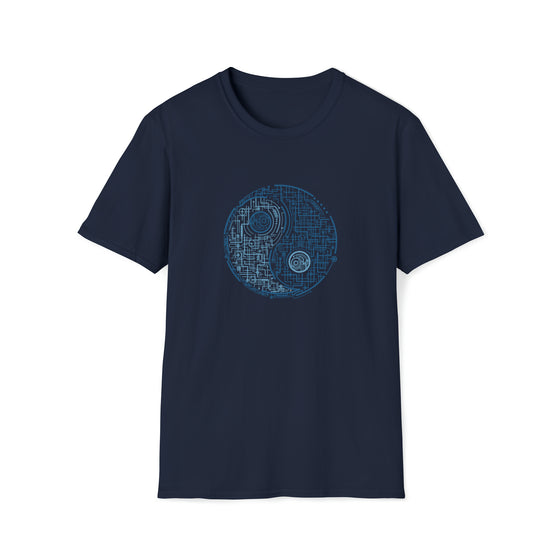 Electronic Yin Yang Shirt | Abstract Unisex Soft Style Tee T-Shirt