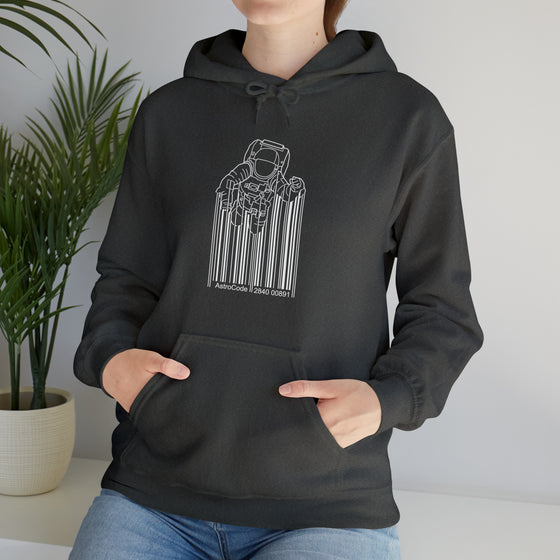 Astrocode Space Funny Astronaut | Abstract | Minimalist | Modern | Unisex Hooded Hoodie Sweatshirt | Embrace Your Vibe