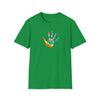 Hippie Shirt | Earth Peace Designs Tie Dye Peace Hand | Unisex Soft Style T-Shirt