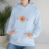 Abstract Mystic Direction Shapes V32 Sun Moon Solar Winds | Abstract | Minimalist | Modern | Unisex Hooded Hoodie Sweatshirt