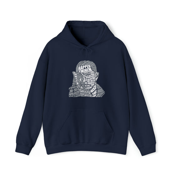 Eminem | Unisex Hooded Hoodie Sweatshirt | Embrace Your Vibe | Calligram Word Design