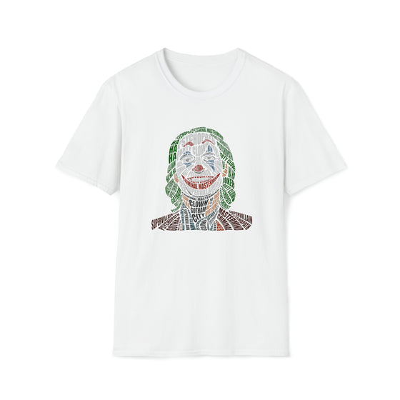 Joker | Unisex Soft Style Tee T-Shirt | Embrace Your Vibe | Calligram Word Design