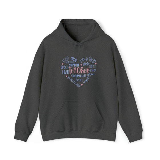 Teacher Life Sweatshirt | Teaching Traits Heart | Unisex Hooded Hoodie Sweatshirt
