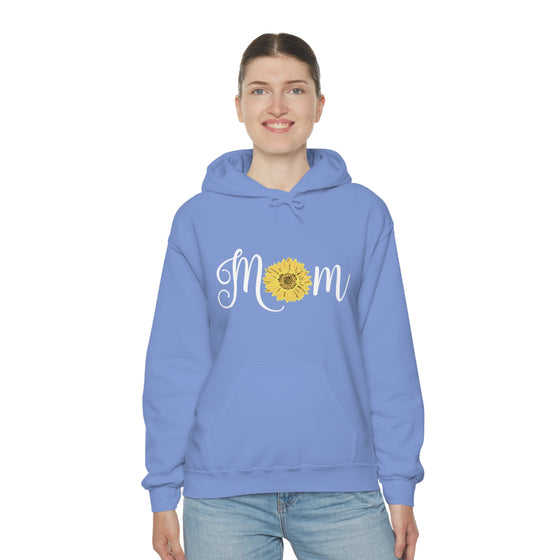 Chill Stitch – Mom Sunflower - Unisex Hooded Hoodie Sweatshirt – Embrace Your Vibe