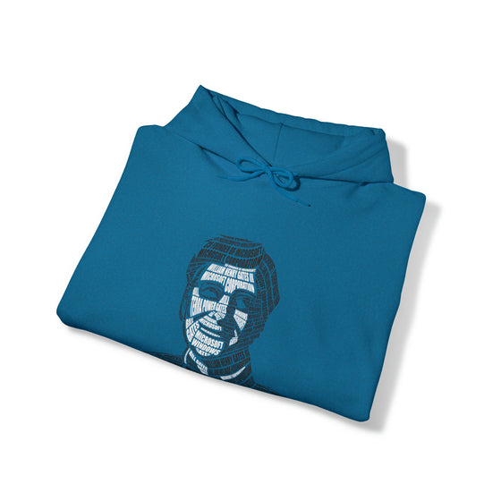 Bill Gates | Unisex Hooded Hoodie Sweatshirt | Embrace Your Vibe | Calligram Word Design