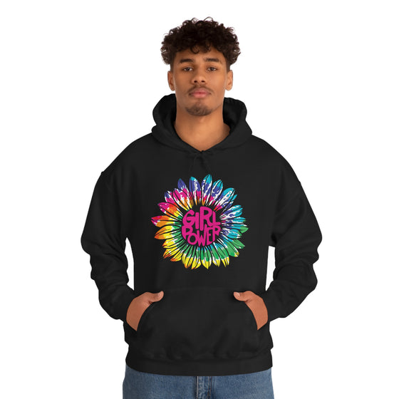 Chill Stitch – Girl Power Tie-Dye - Unisex Hooded Hoodie Sweatshirt – Embrace Your Vibe