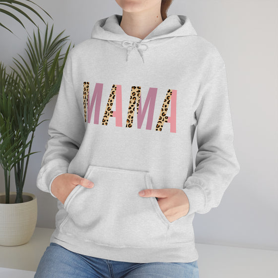 Chill Stitch – Mama Leopard - Unisex Hooded Hoodie Sweatshirt – Embrace Your Vibe